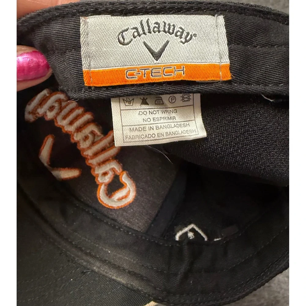 Callaway C-Tech Golf Hat Black Orange FT Fusion Technology Tour i Adjustable Cap